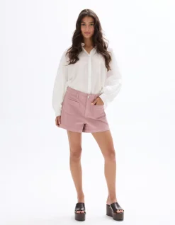 Short met decoratieve zakken - violet
