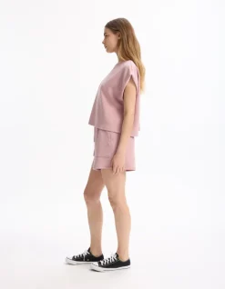 Short met wijde pijpen - paars