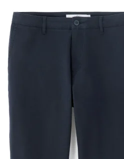 Skinny broek 100% katoen stretch - marine