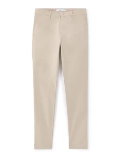 Skinny broek 100% stretchkatoen - beige