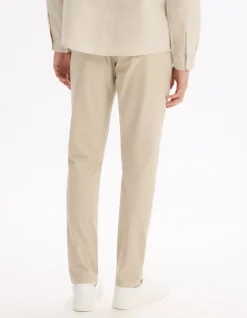 Skinny broek 100% stretchkatoen - beige