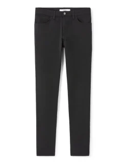 Slim fit broek 100% katoen stretch - zwart