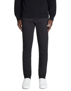 Slim fit broek 100% katoen stretch - zwart
