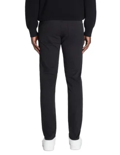 Slim fit broek 100% katoen stretch - zwart