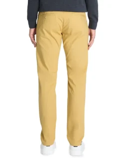 Slim fit broek 100% stretchkatoen - geel
