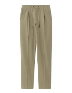 Slim fit broek katoenlinnen stretch - licht kaki