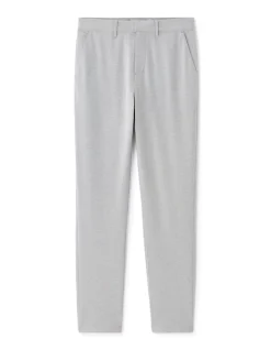 Slim fit jersey chinobroek - lichtgrijs