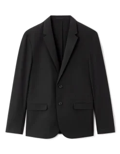 Slim fit kreukvrij blazer - zwart