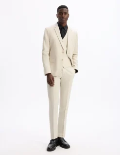Slim fit linnen colbert