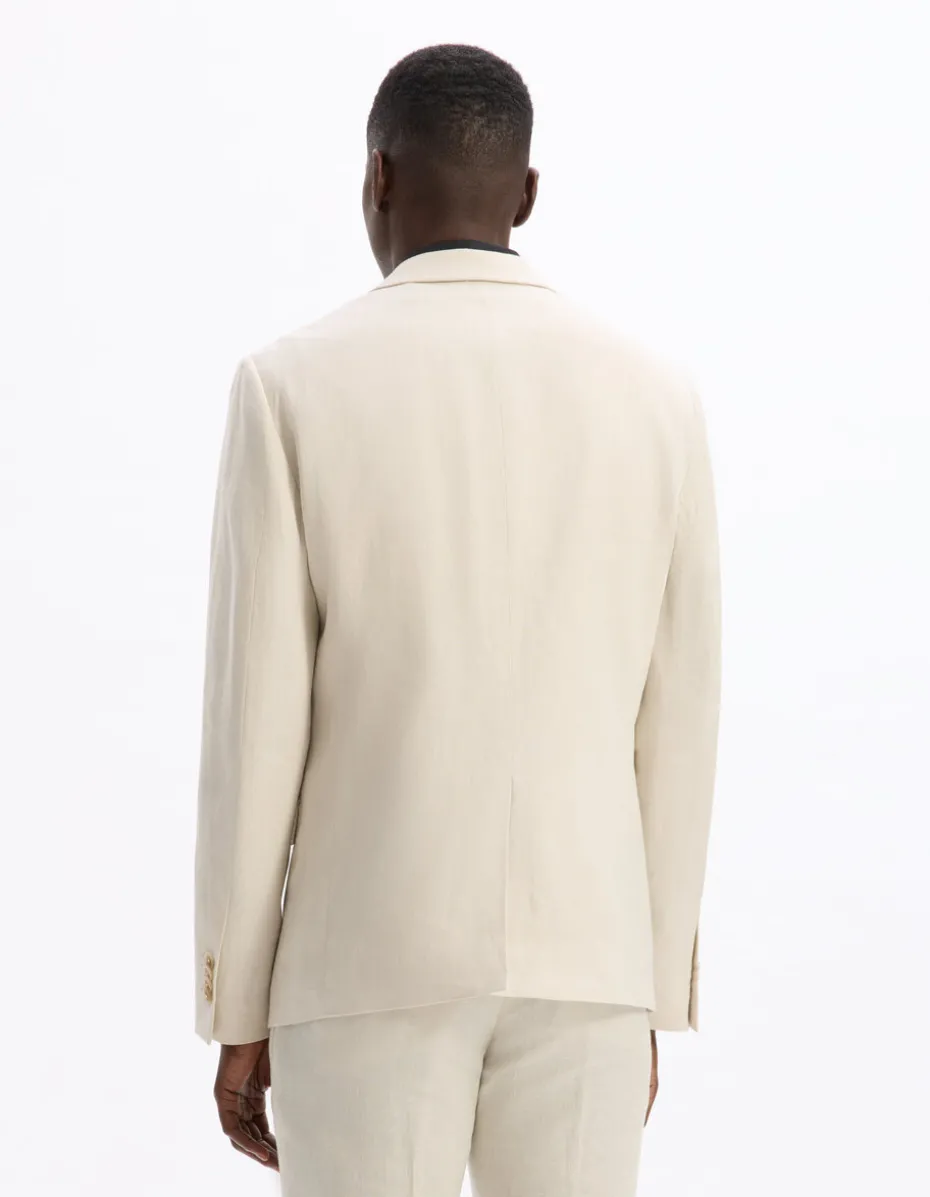Slim fit linnen colbert