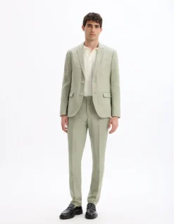 Slim fit linnen colbert