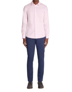 Slim fit overhemd van royal oxford - Roze