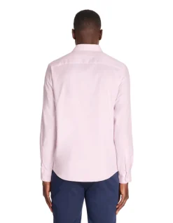 Slim fit overhemd van royal oxford - Roze