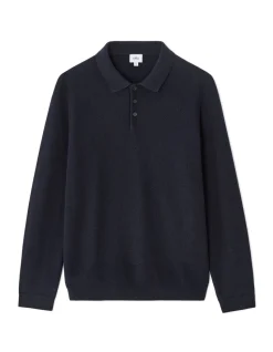 Slim fit polotrui 100% katoen - marineblauw