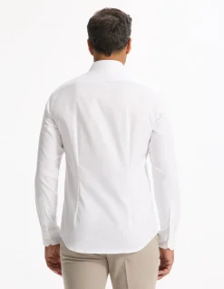 Slim fit royal oxford overhemd - wit