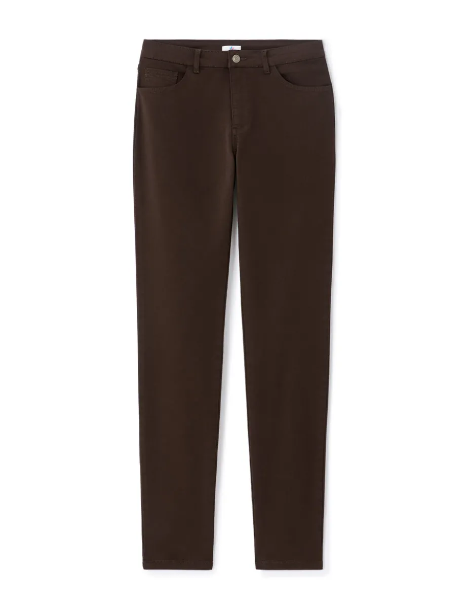 Slim fit super stretch broek - Bruin