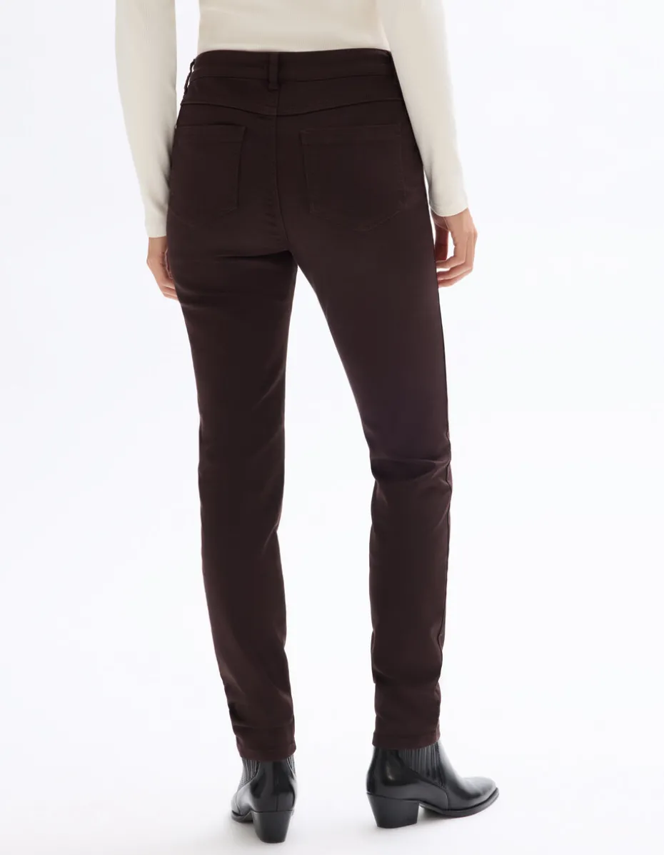 Slim fit super stretch broek - Bruin