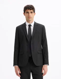 Slim stretch colbert - zwart
