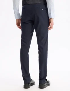 Slim stretch kostuumbroek - marine