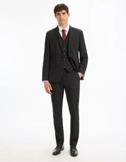 Slim stretch kostuumbroek - zwart