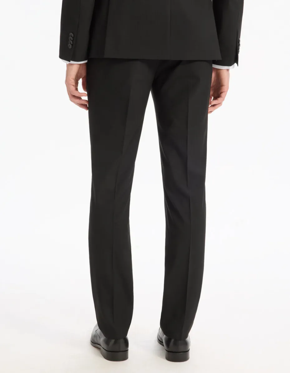 Slim stretch kostuumbroek - zwart