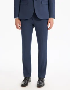 Slim stretch pantalon - blauw