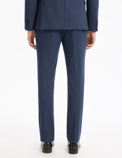 Slim stretch pantalon - blauw