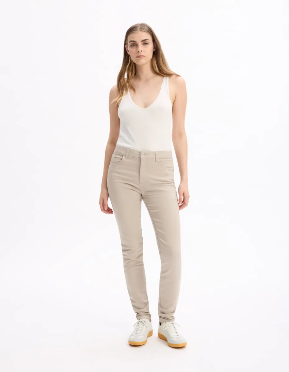 Slim ultrastretch broek - beige