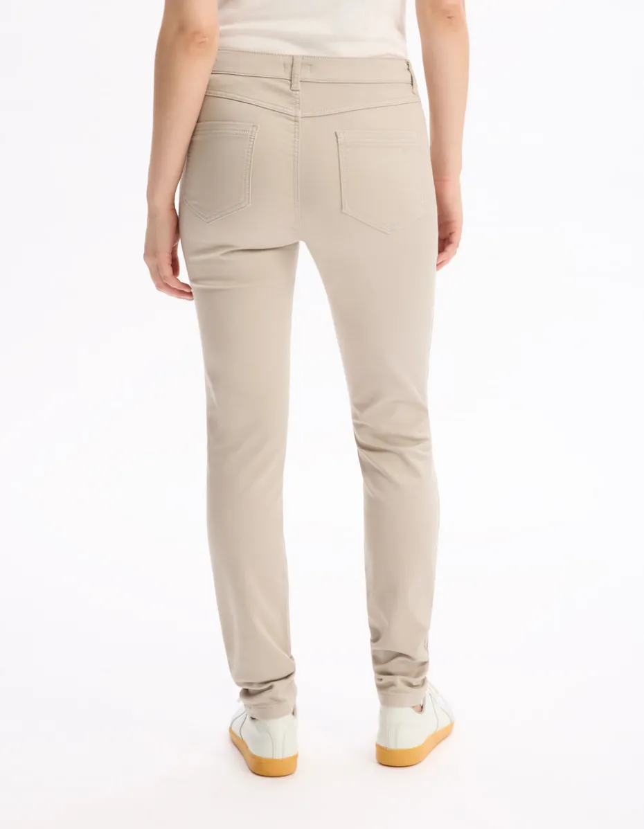 Slim ultrastretch broek - beige