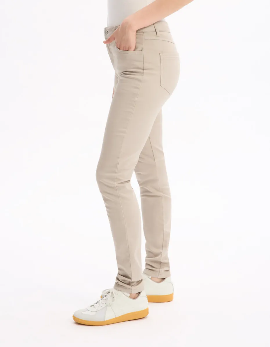 Slim ultrastretch broek - beige