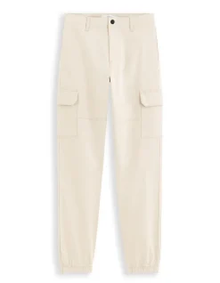 Slim-fit cargobroek - beige