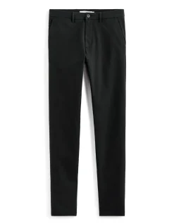 Slim-fit chino broek van stretchkatoen - zwart