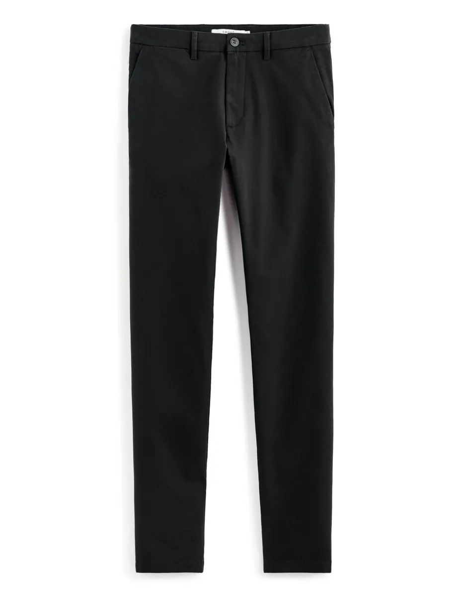 Slim-fit chino broek van stretchkatoen - zwart