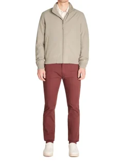Slim-fit chino broek van stretchkatoen - bordeaux