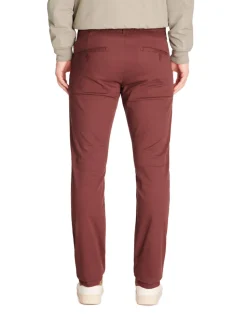 Slim-fit chino broek van stretchkatoen - bordeaux