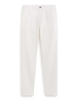 Slim-fit chino broek van stretchkatoen - wit