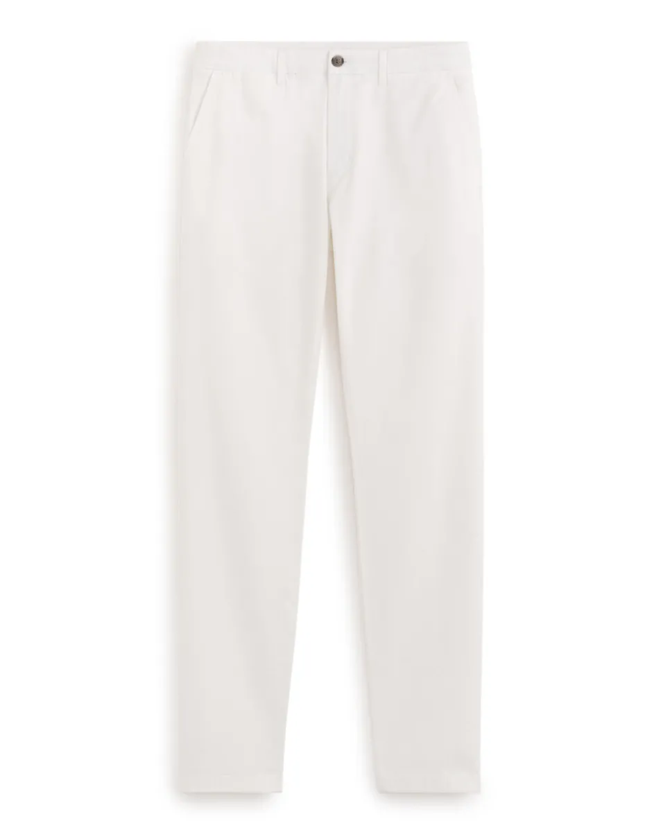 Slim-fit chino broek van stretchkatoen - wit