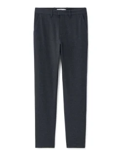 Slim-fit chinobroek in jersey - middenblauw