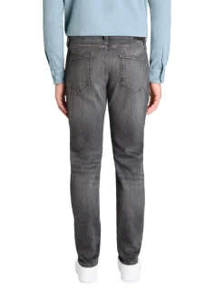 Slim-fit jeans 100% stretchkatoen c25 in 3 lengtes - grijs