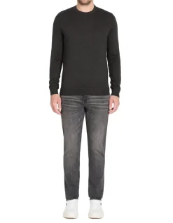 Slim-fit jeans van stretchkatoen C25 - grijs