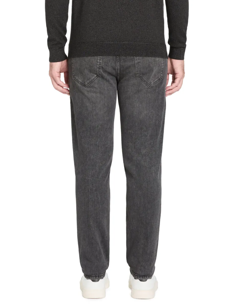 Slim-fit jeans van stretchkatoen C25 - grijs