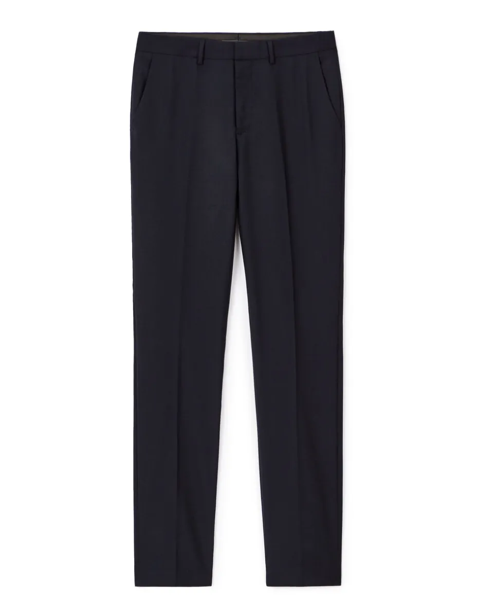 Slim-fit kostuumbroek - marineblauw