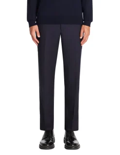 Slim-fit kostuumbroek - marineblauw