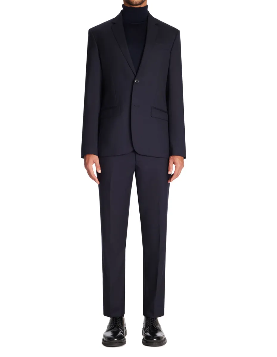 Slim-fit kostuumbroek - marineblauw