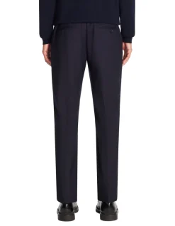 Slim-fit kostuumbroek - marineblauw