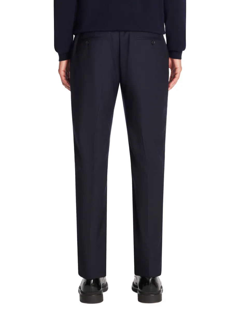 Slim-fit kostuumbroek - marineblauw