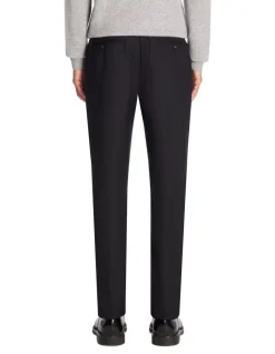 Slim-fit kostuumbroek - zwart