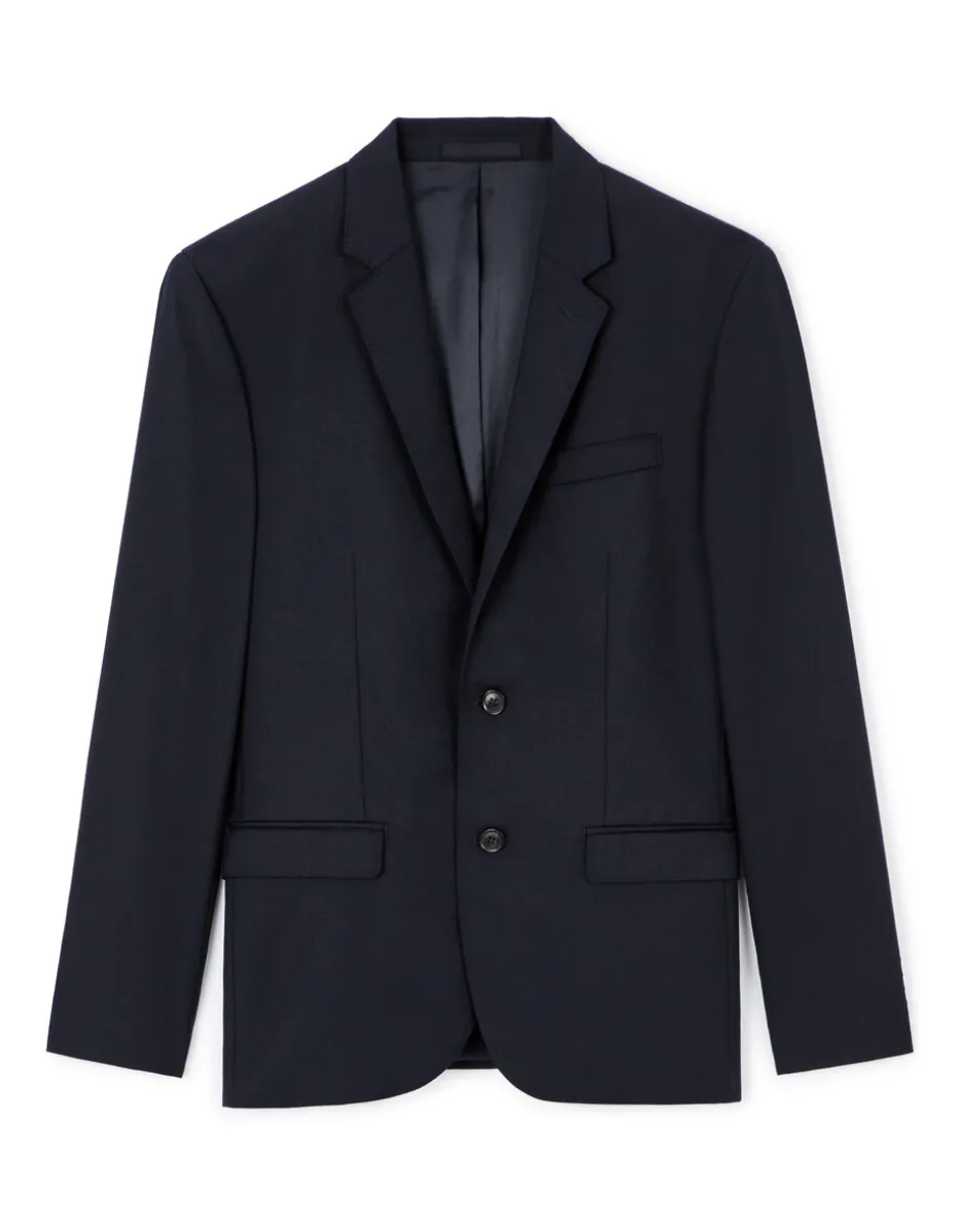Slim-fit kostuumvest - marineblauw
