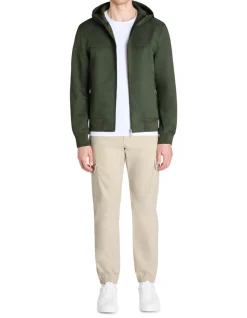 Slim-fit stretch katoenen cargobroek - beige