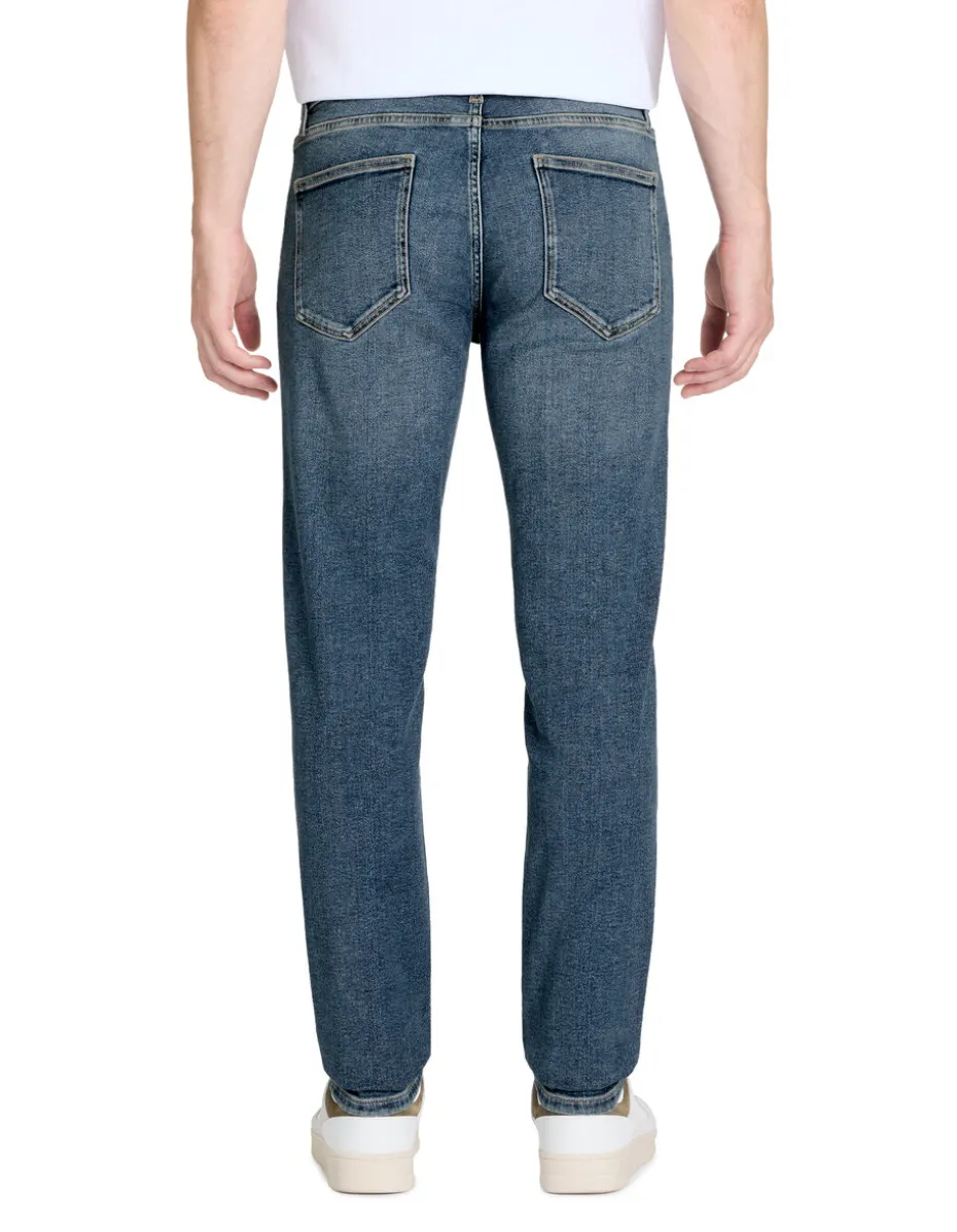 Slim-fit stretchkatoenen jeans C15 in 3 lengtes - blauw